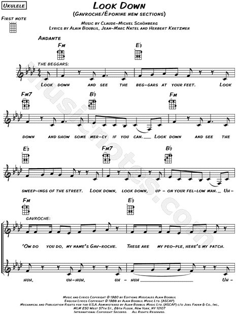 les miserables sheet music pdf